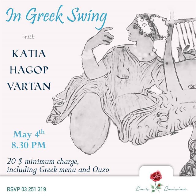 Em's hosting a Greek Night on May 4th at 8:30PM 20$ Minimum charge... (Em's cuisine)