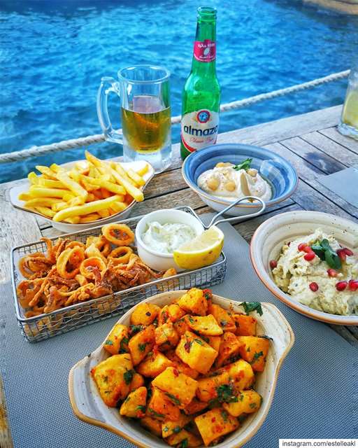 End of summer essentials 🍟🍺 ... (Beirut, Lebanon)