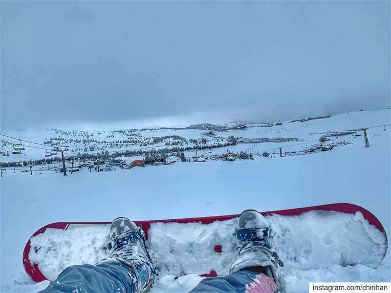 Ending the year on a high note 🏂❄️🌨☃️ ..... snowboarding  lebanon ... (Téléskis des Cèdres - Cedars Ski Resort - Arz)
