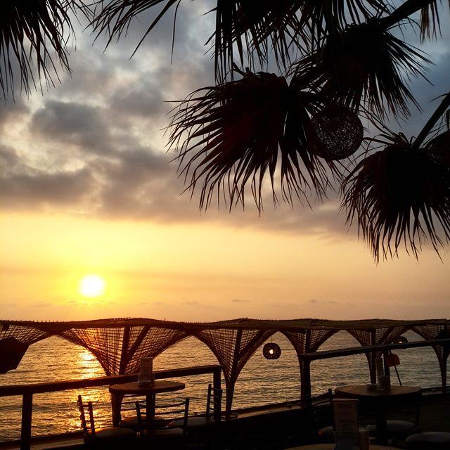 Enjoy a beautiful sunset in jbeil @oasisopenairpub