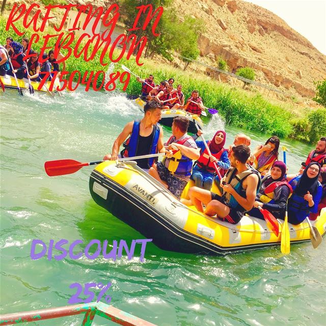 Enjoy your summer with us at Al Assi- river .  25% discount on rafting... (El Hermel)