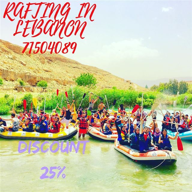 Enjoy your summer with us at Al Assi- river . 25% discount on rafting... (Hermel)