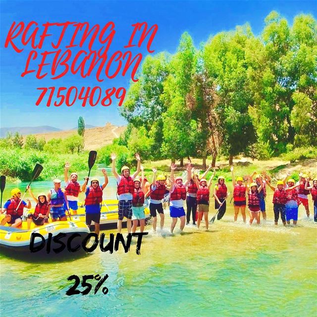 Enjoy your summer with us at Al Assi- river .  25% discount on rafting... (El Hermel)