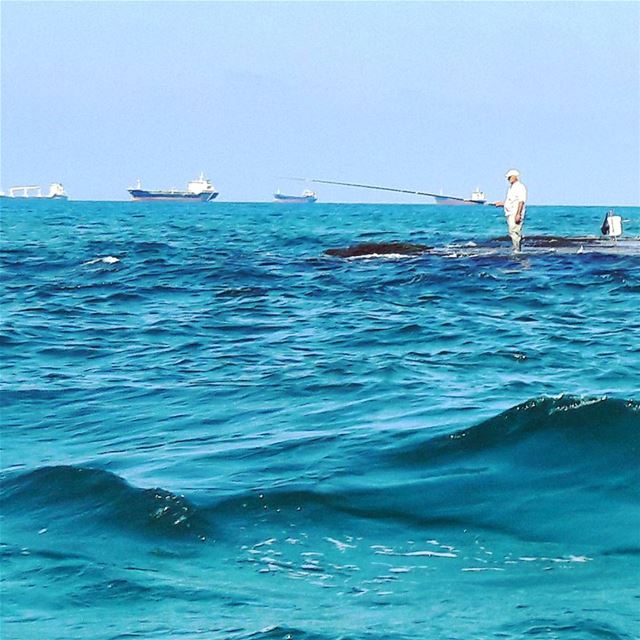 Enjoy your weekend peeps 😄 Beautiful  refreshing  day  fishermen ... (El-Mina, Tripoli)