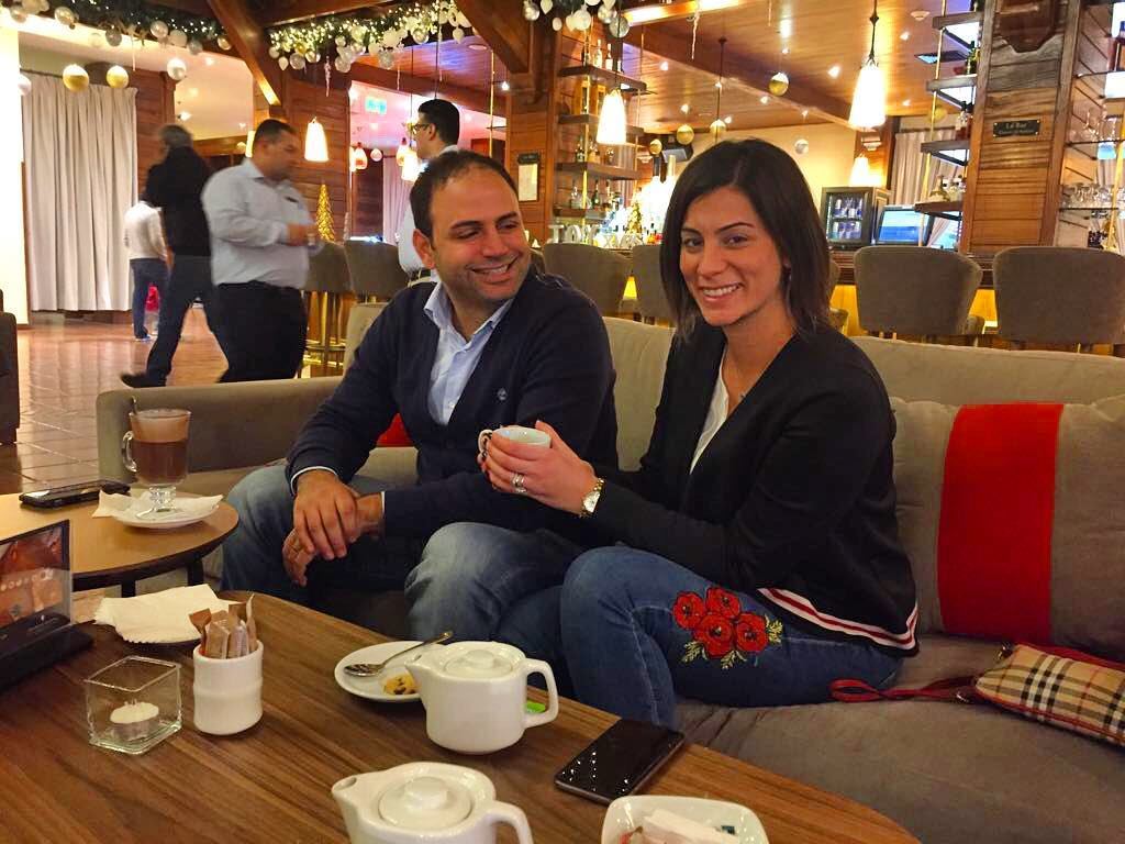 Enjoying a cup of tea with Amorino ☕️  travelwithgrace  amore  love ... (InterContinental Mzaar Lebanon Mountain Resort & Spa)