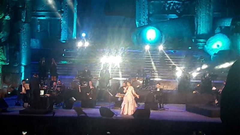 Enjoying Samira Said's great voice in Baalbeck International Festival.... (Baalbeck International Festival)