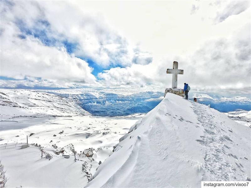 Enjoying the depths of winter... snow  snowday  snowland ... (Akoura, Mont-Liban, Lebanon)