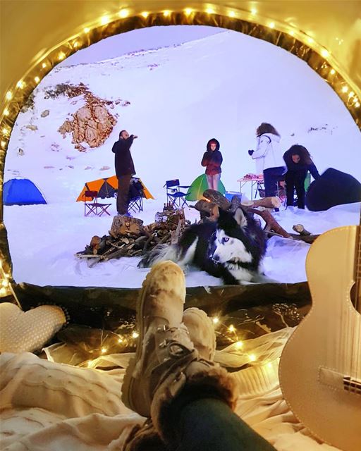 Enjoying this frame with a dee-light-ful view 🌨 💜🌨 Sending you some... (Faraya, Mont-Liban, Lebanon)