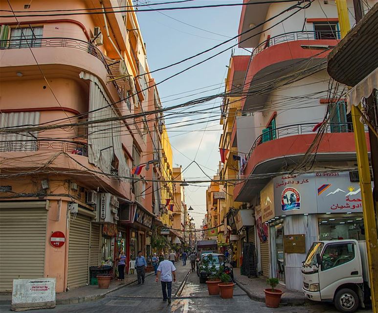 Entering the insane commercial abundance of  burjhammoud  beirut  lebanon ... (Burj Hammud)