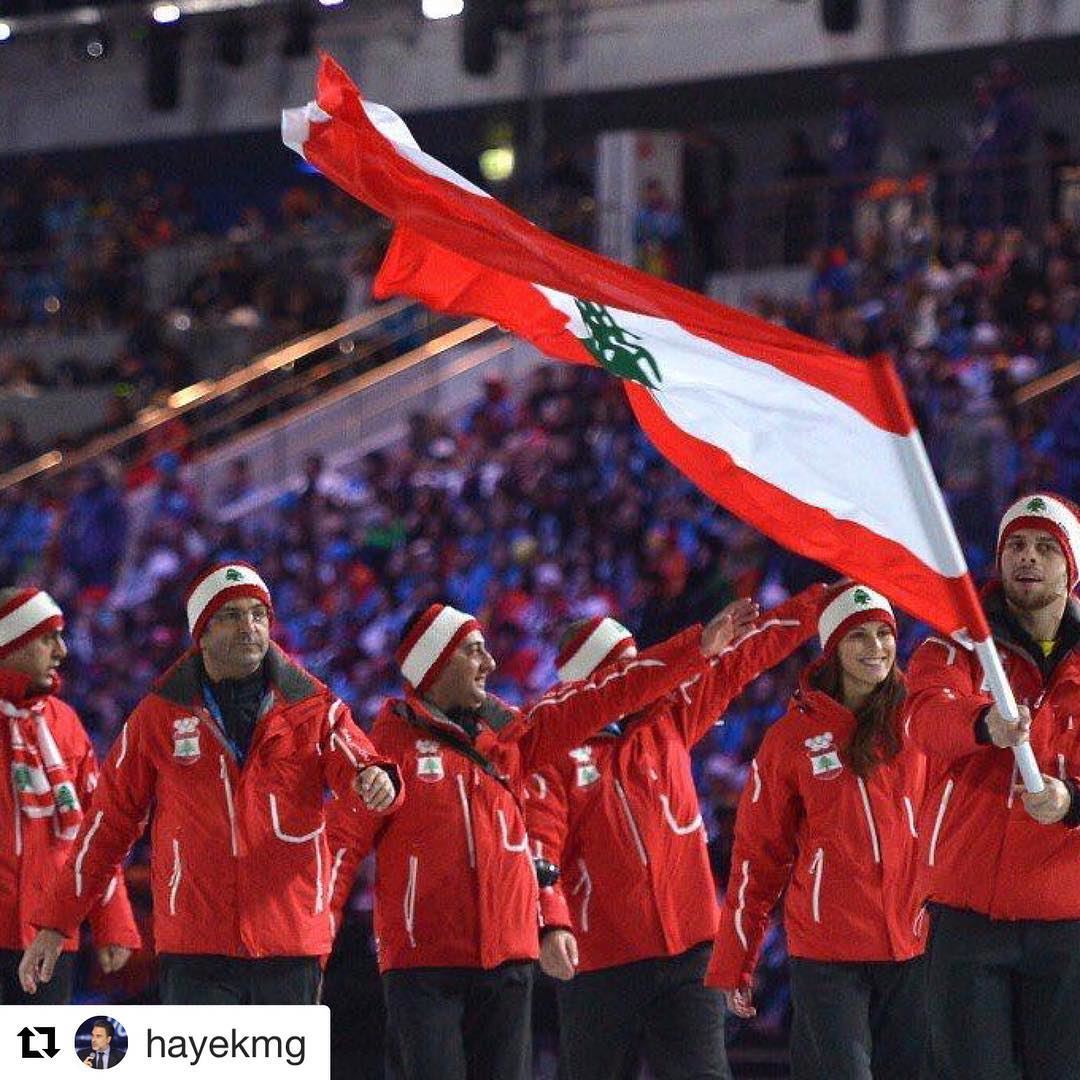 🇱🇧🇰🇷 Entrada da delegação libanesa na Olímpiada de Inverno 2018, na... (PyeongChang 2018 Olympic and Paralympic Winter Games)