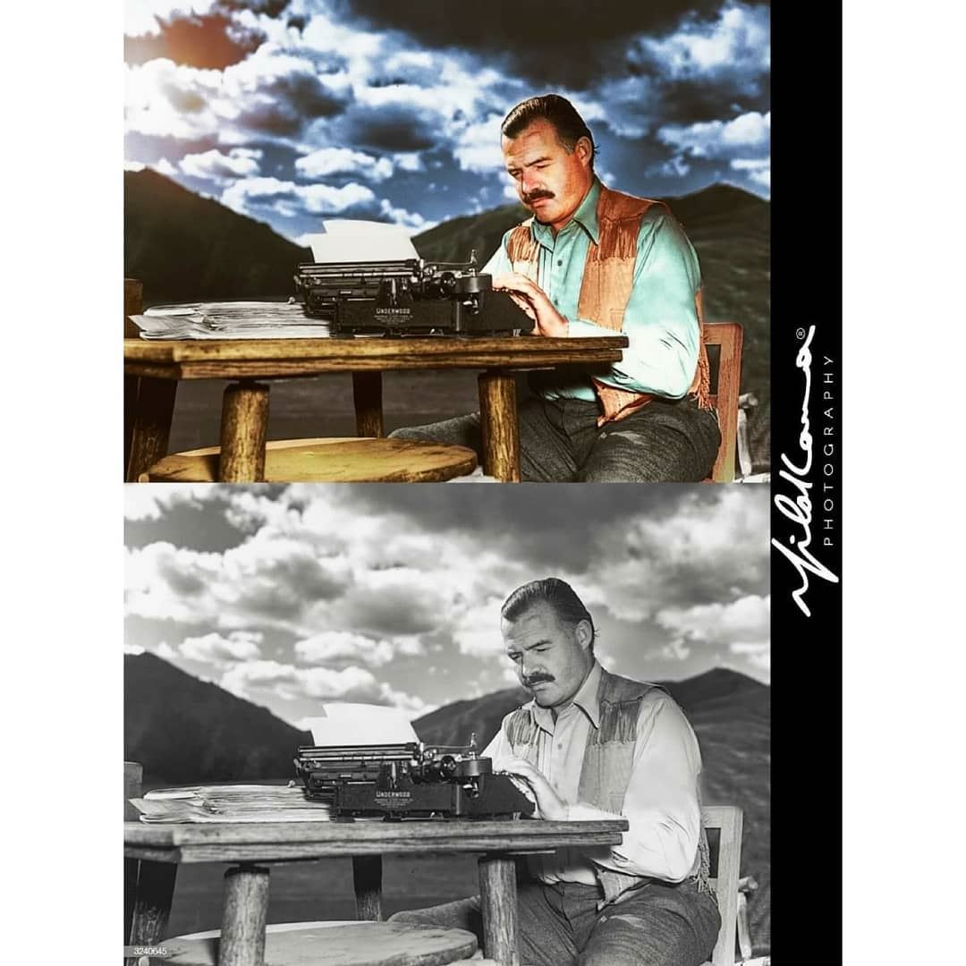 Ernest Hemingway 1939 - Colorized By Milad Lamaa © 2018  history ...