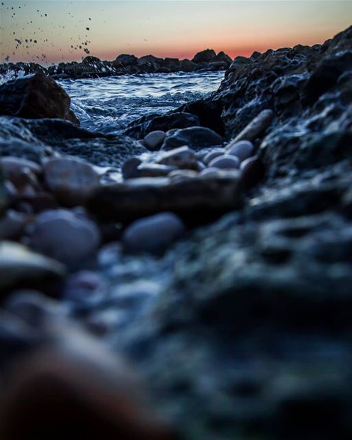 Escape 🌅🌊📷  Sunset  Sea  mediteranensea  waterdrop  Rocks  Nature  Sun ... (Beirut, Lebanon)