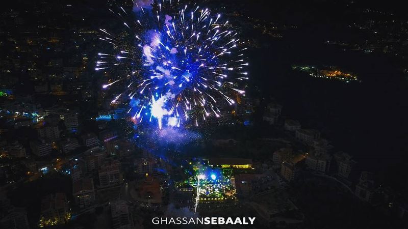 Every firework begins with one spark fireworks  lebanon  drone  dji @djigl (Jounieh, Liban)