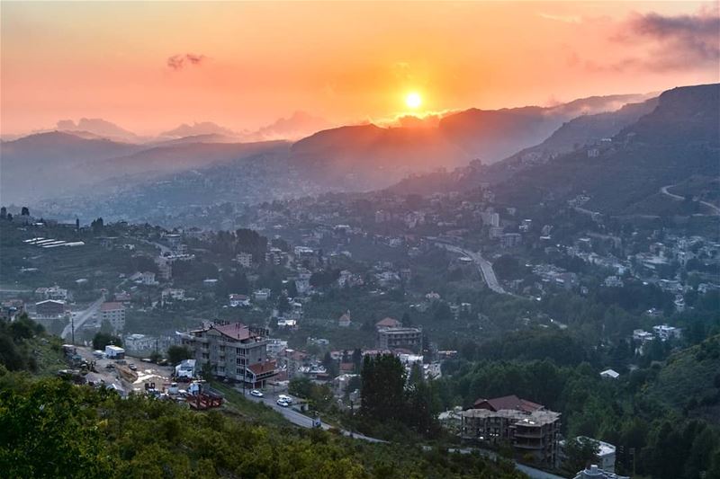 Faraya village beautiful sunset | Just few minutes ago after a trip in the... (Faraya, Mont-Liban, Lebanon)