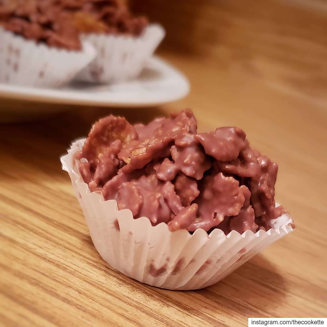 Fastest easiest but yummy dessert bites to make !Chocolate Corn Flakes... (Montreal, Quebec)