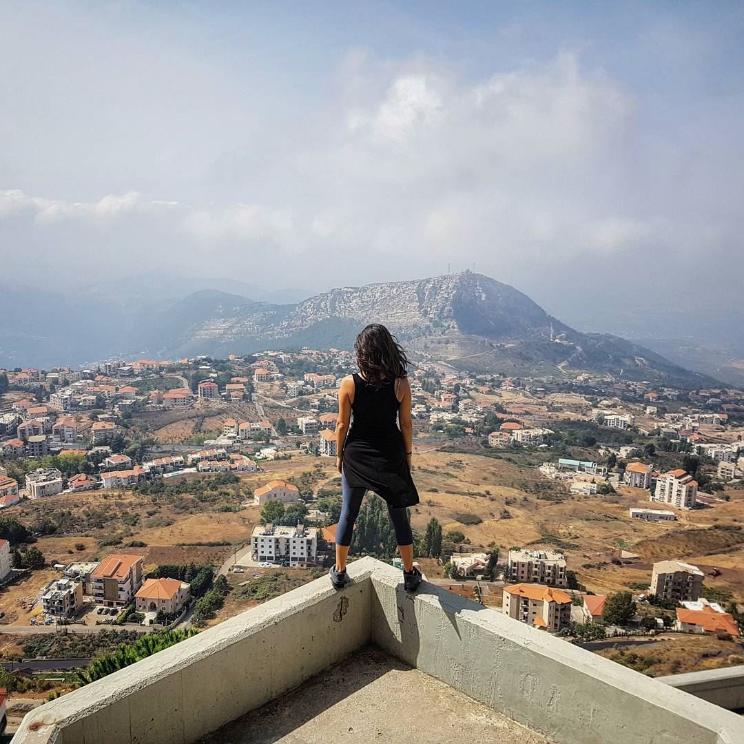 Feeling a bit like superwoman here but you can't blame me. Heights do give... (Saydet El Hosn - Ehden)