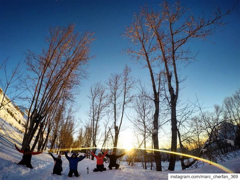 Feeling So  Alive 🤩🙌 Hiking  Snow  SunRays  Sunset  Laklouk  Lebanon 🇱� (El Laklouk, Mont-Liban, Lebanon)