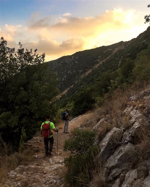 Fire in the sky, hikers on the trail. ... thediscoverer ... (Lebanon)