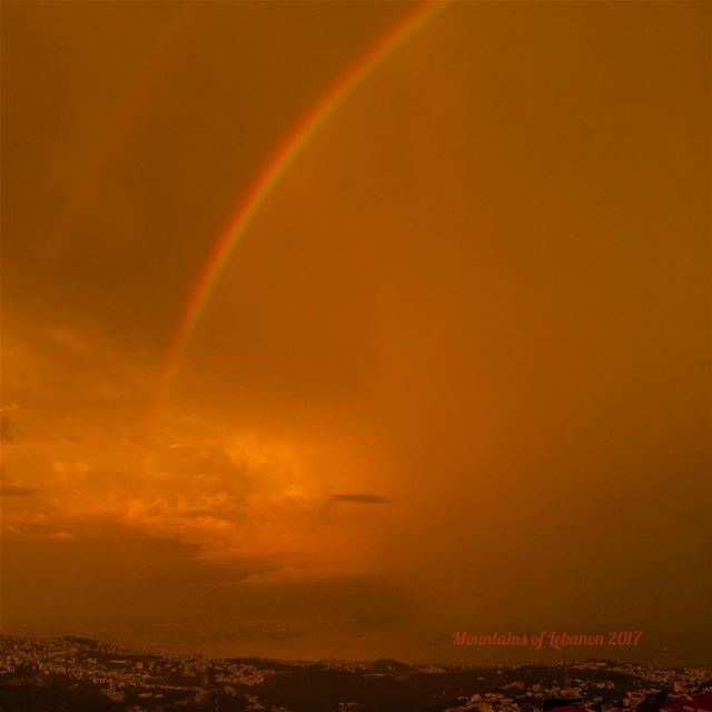 First Rains and First Morning Rainbow of the Season, over an Orange...