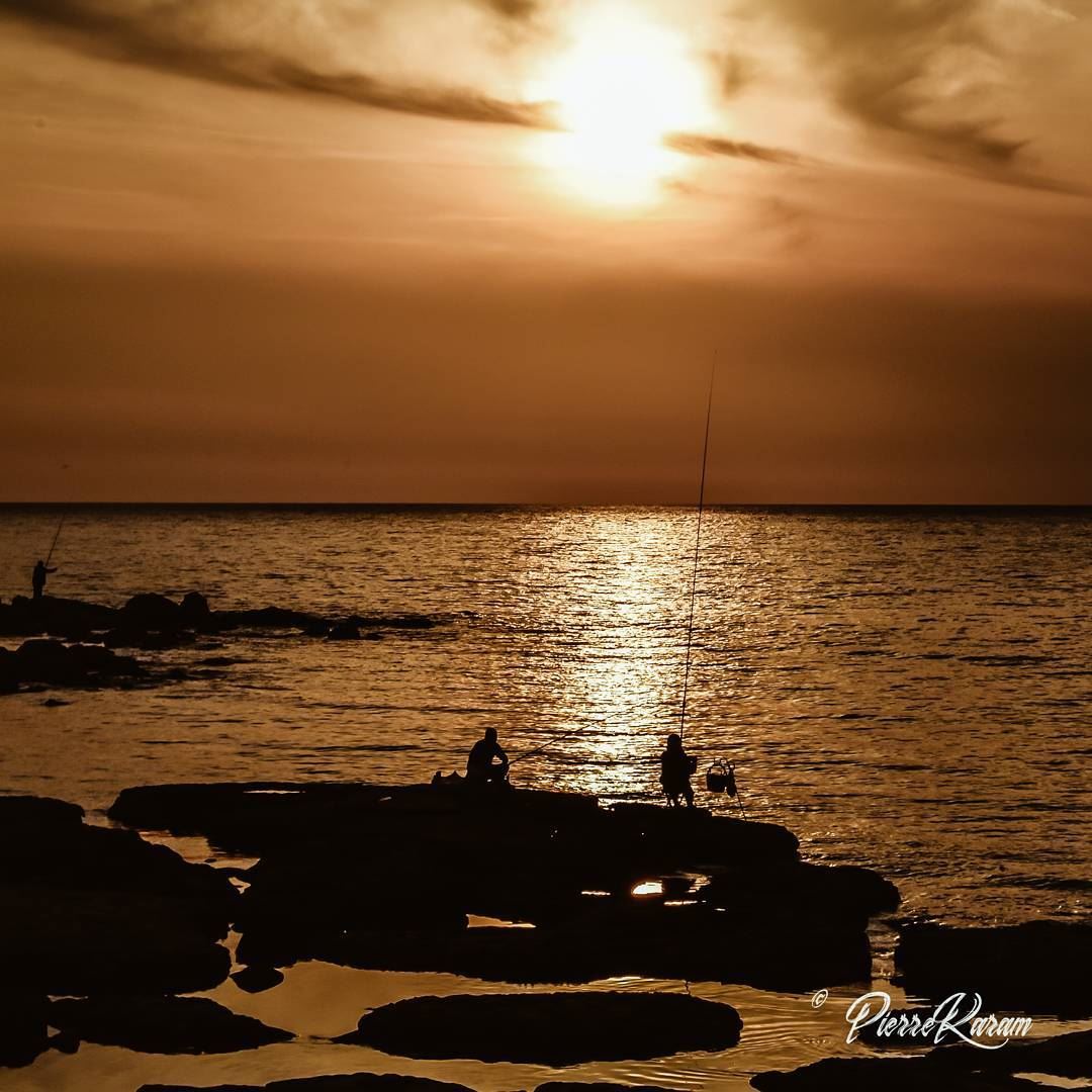 fishermen on  sunset  lebanon  byblos jbeil ... lebanesephotographer ...