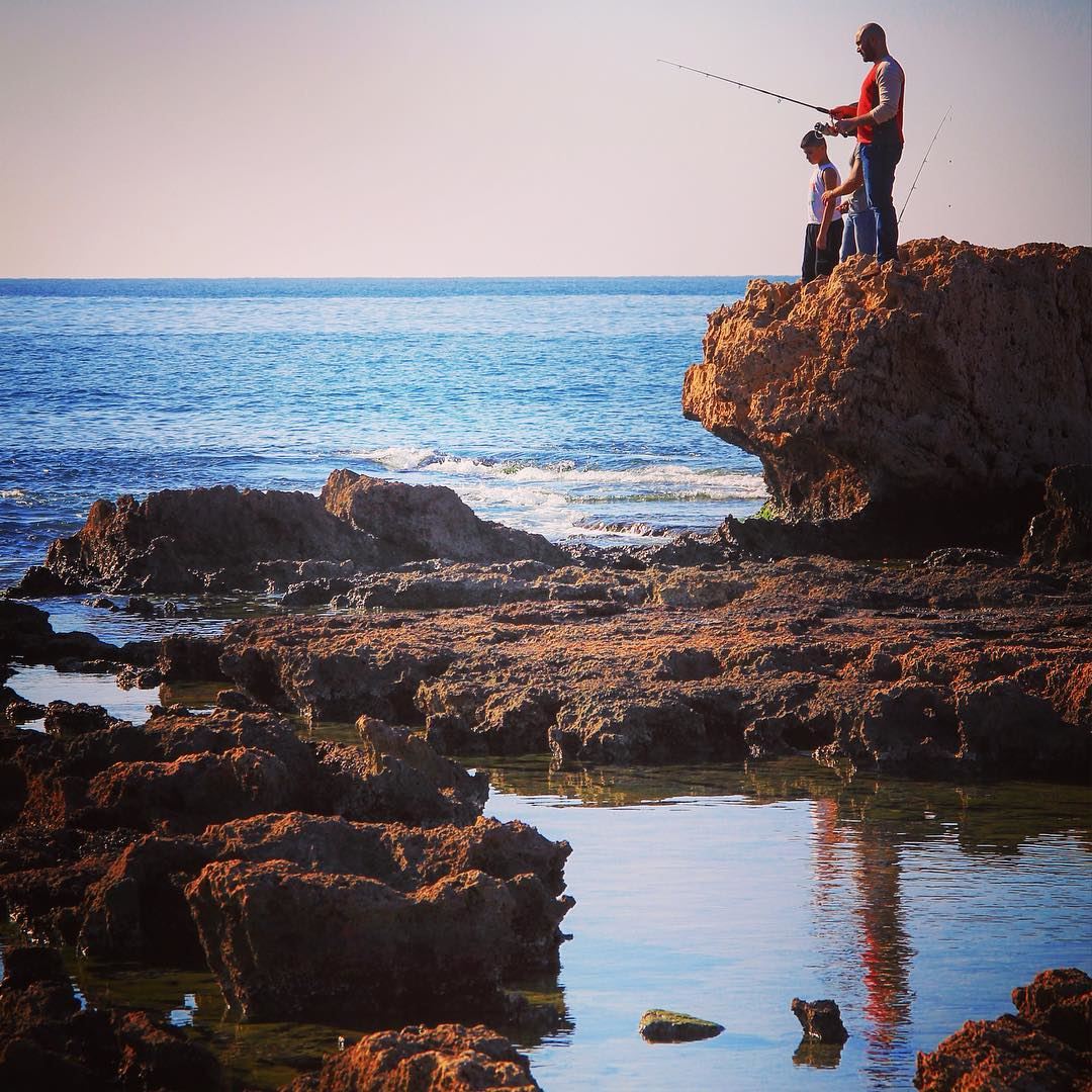 Fishing mood monday fishing  fish  fisherman  sea  beach  monday  start ... (El-Mina, Tripoli)