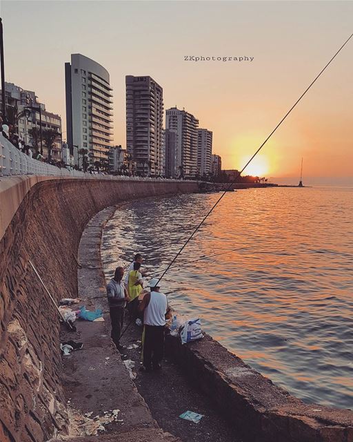 Fishing time 🌟 * ptk_lebanon  livelovelebanon  beirutconnected ... (Ain El Mreisse, Beyrouth, Lebanon)