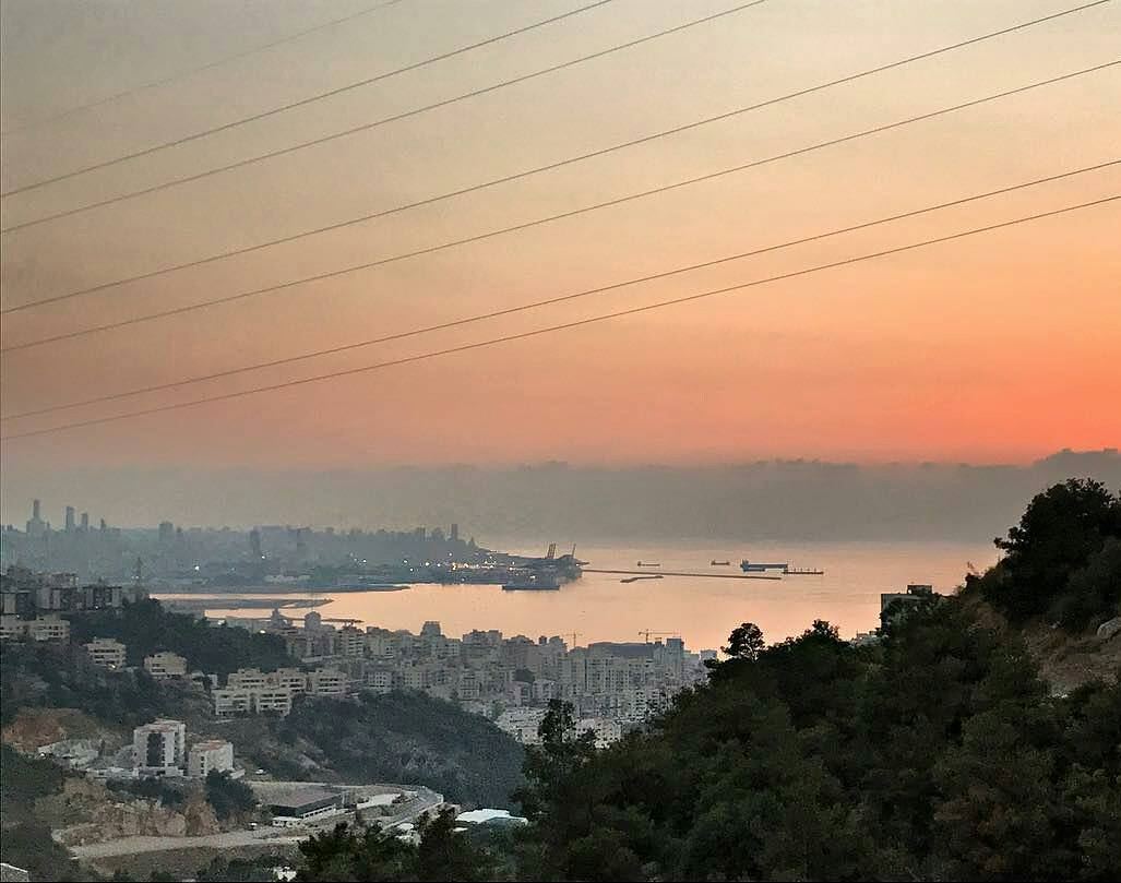 Flames of the sunset over Beirut City🌇 beirut  sunset  sunsetporn ... (El Mtaïleb, Mont-Liban, Lebanon)