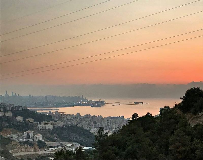 Flames of the sunset over Beirut City🌇 beirut  sunset  sunsetporn ... (El Mtaïleb, Mont-Liban, Lebanon)
