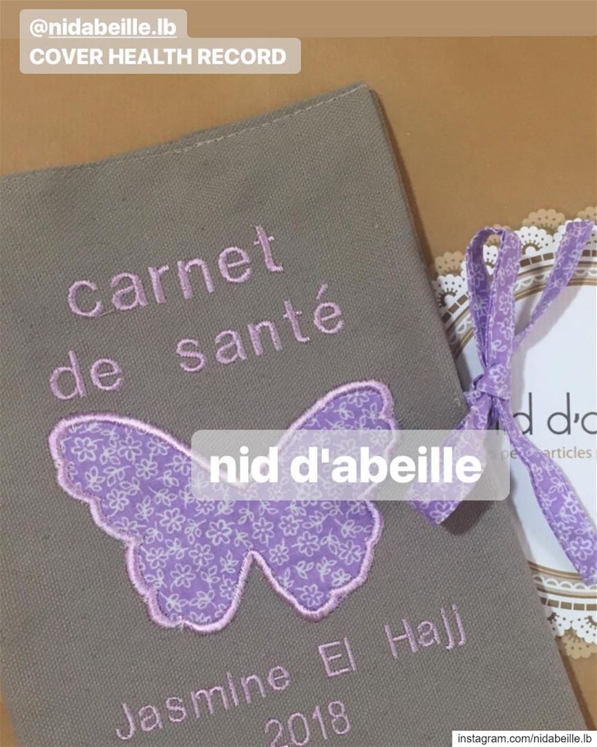 Flower power 💜 Write it on fabric by nid d'abeille  healthrecord  cover ...