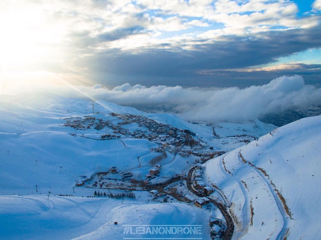 Follow @lebanondrone & enjoy footage and photos of the beautiful Winter... (Mzaar Kfardebian)