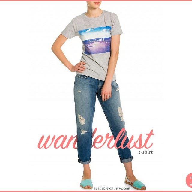 For the ladies who love to travel and explore the world, we present the Wanderlust T-shirt. art7ake shopping UAE Fashion Dubai 