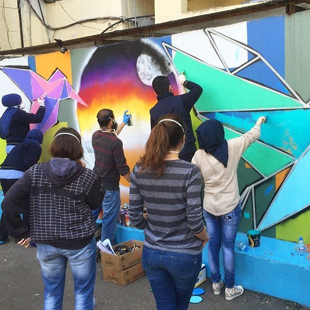 For the last 3 weeks, @Dihzahyners has been putting together a series of free and exciting Paint Up workshops and initiatives for the residents of Naba'a & Bourj Hammoud. @livelovebh  (Nabaa)