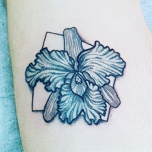 For The Love Of Orchid. tattoo  tattooed  tattooist  flower  orchid ... (Achrafieh, Lebanon)