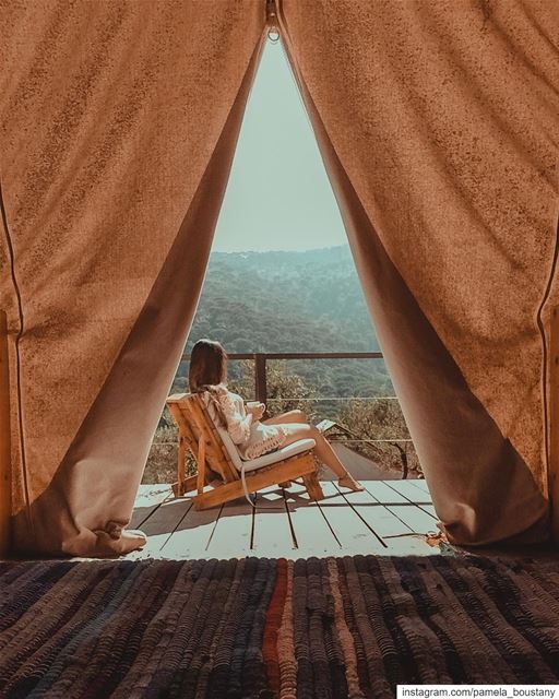 Found the perfect spot to have my morning coffee 🍃... (Jezzîne, Al Janub, Lebanon)