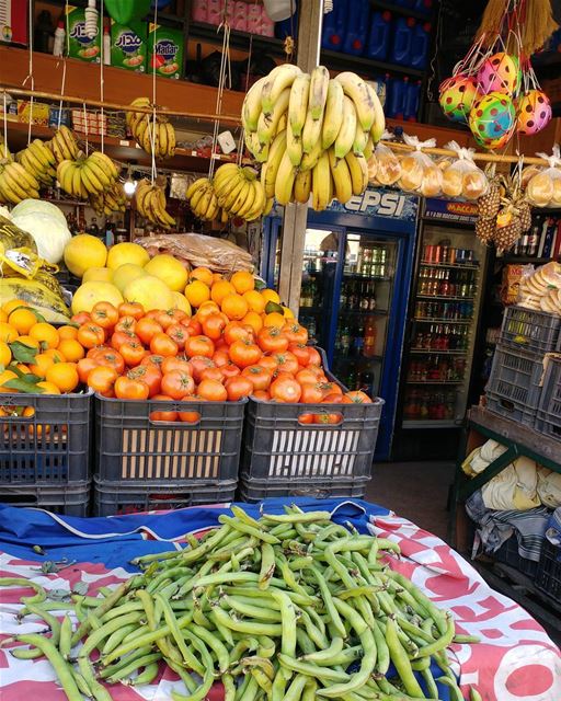 Fresh fava beans already!  favabeans  legumes  greengrocer  Lebanon ... (Dayr Al Qamar, Mont-Liban, Lebanon)