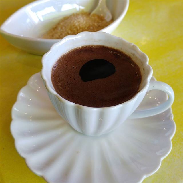 Fresh Turkish/Lebanese coffee served with a smile on pretty china. What... (Fenetre)