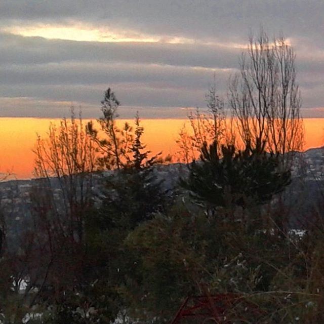 From bikfaya sunset colorfulsky orangesky cloudysky cielcolore (Keserwen)