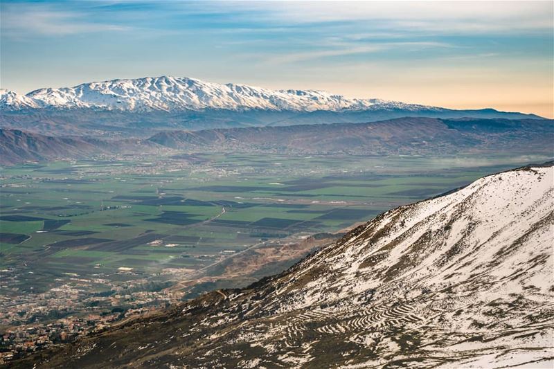 From Knaisseh, through the green Bekaa plain, reaching Mount Hermon ...