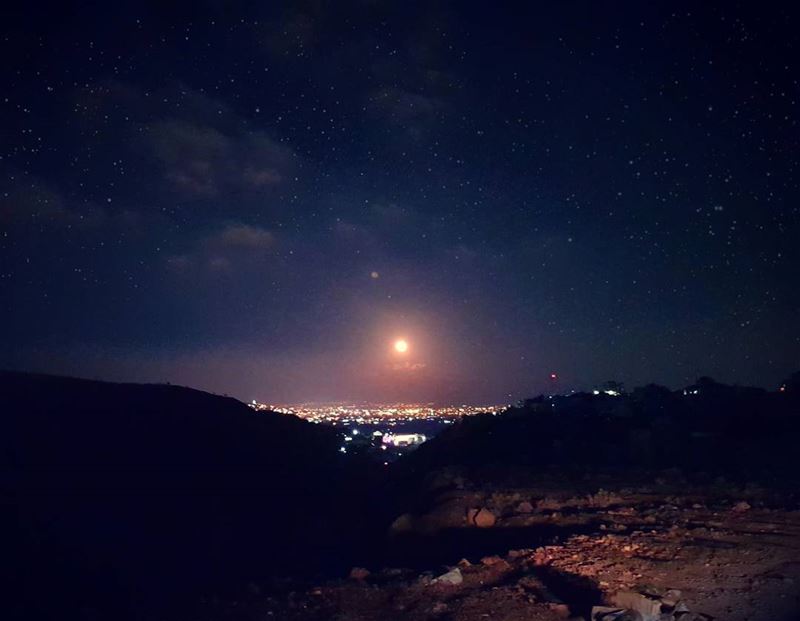 From the mountains to the valleys: Hello  FullMoon 🌚 (Beqaa Governorate)