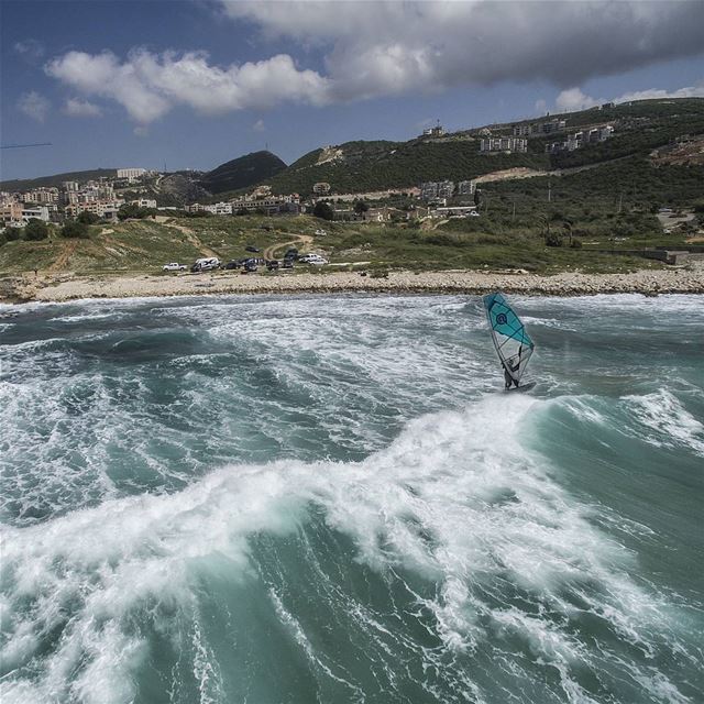 From the sea ...  lebanon  batroun  colonel  windsurf  ig_lebanon ... (Kfarabida Batroun)