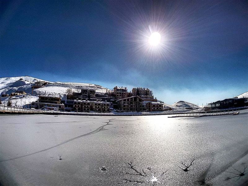 Frozen lake ❄ livelovebeirut  livelovelebanon  lebanon_pictures ... (Zaarour Club)