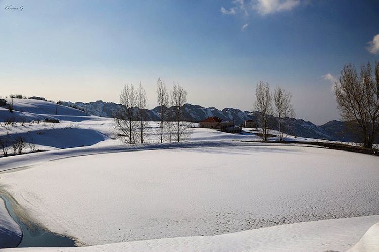 Frozen lake ❄️  photo  love  photography  camera  me  picoftheday ... (El Laqloûq, Mont-Liban, Lebanon)