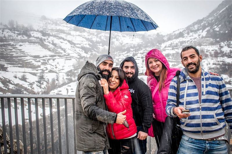  fun  snow  snowing  friends  family  lebanon  tannourine  snowy  cold ... (Tannourine - Balou' Balaa)