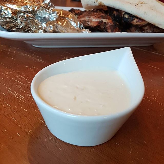Garlic sauce🌸This garlic sauce is well known in Lebanon.It's a great...