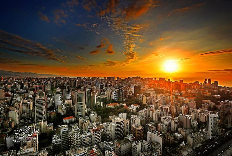 General view of the beautiful city of Beirut, Lebanon.  Lebanon ...