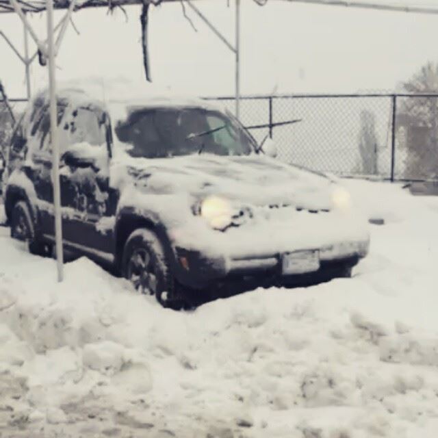 Getting out from  snow morning  drive  jeep  liberty livelovelebanon ...