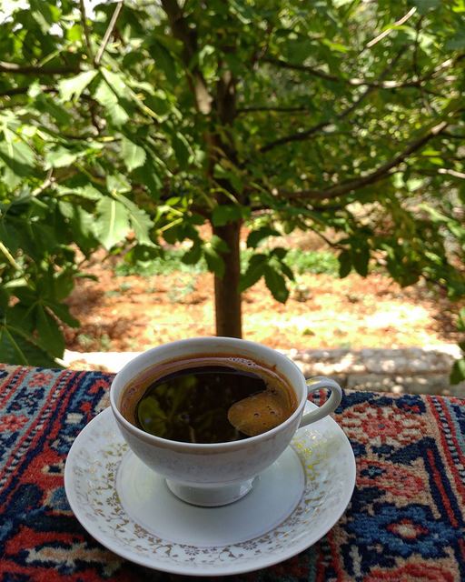 Getting spoilt. At the point now where I expect coffee to come with a... (Dayr Al Qamar, Mont-Liban, Lebanon)