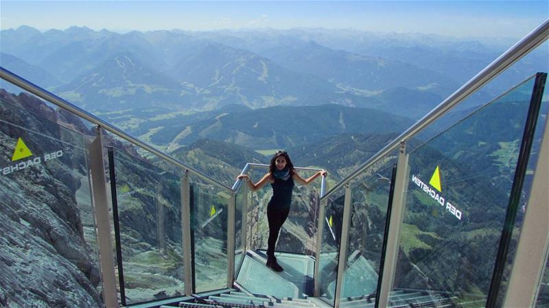  girl at the  alpes  dachstein 💚⛰ from above perfect  mountains  austria... (Dachstein Mountains)