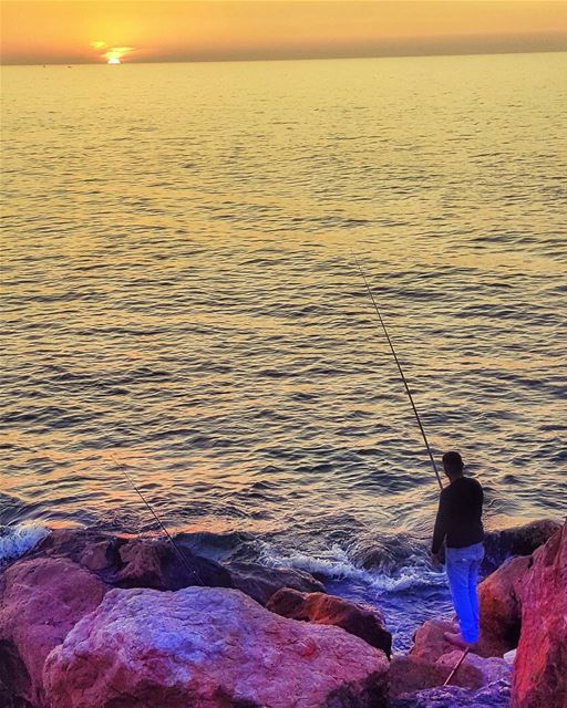 Give a  man a  fish and you feed him for a  day;  teach a man to fish and... (Dbayeh, Mont-Liban, Lebanon)