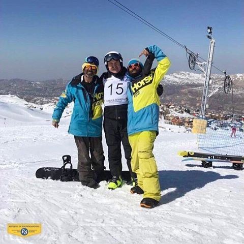 Go hard or go home. Check that hard boot setup. Leo from Czech Republic.... (Mzaar Kfardebian Ski Resort)